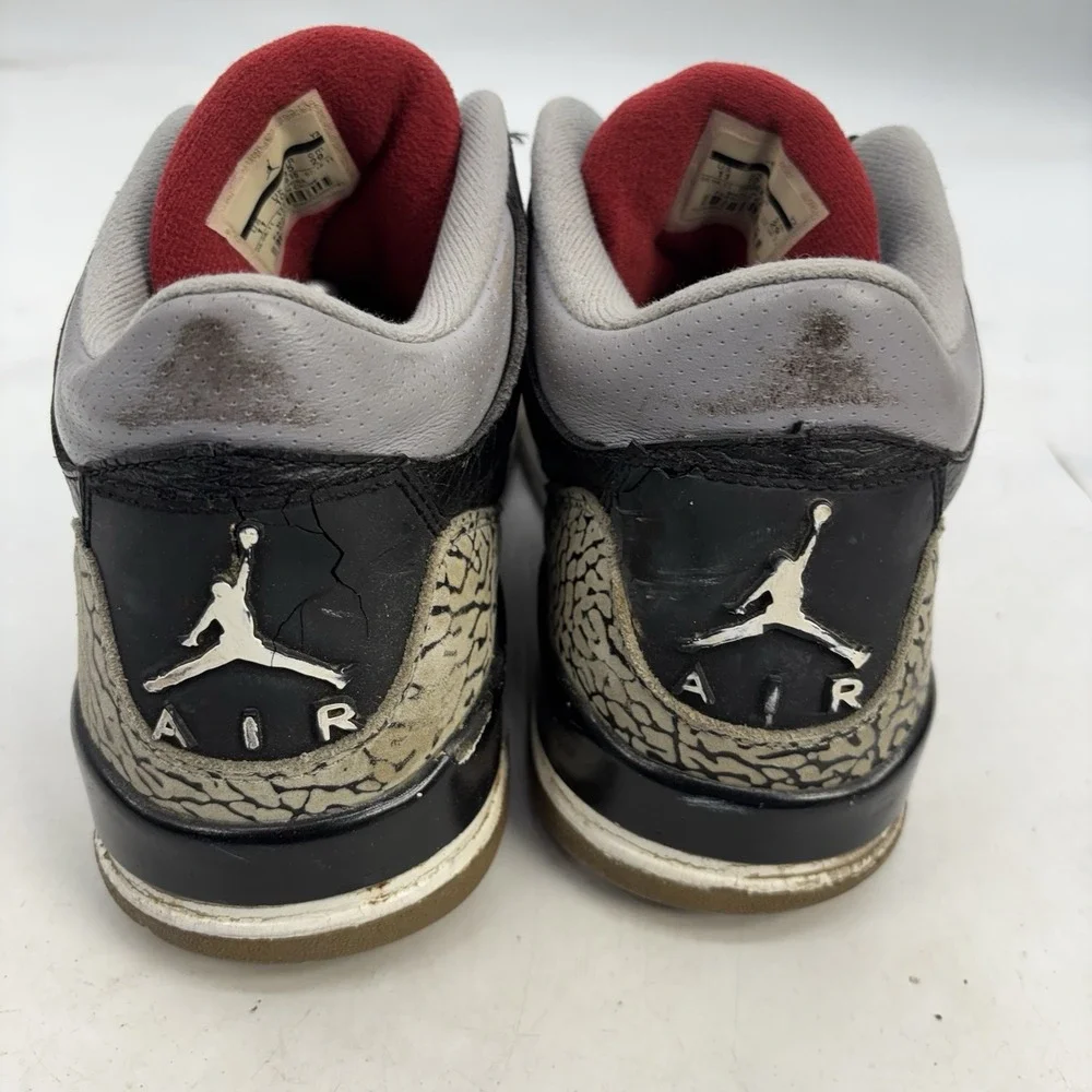 Jordan 3 Retro Black Cement Shoes Mens 11 Lace Up Streetwear Casual y2k (2011)